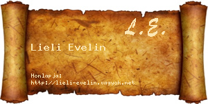 Lieli Evelin névjegykártya